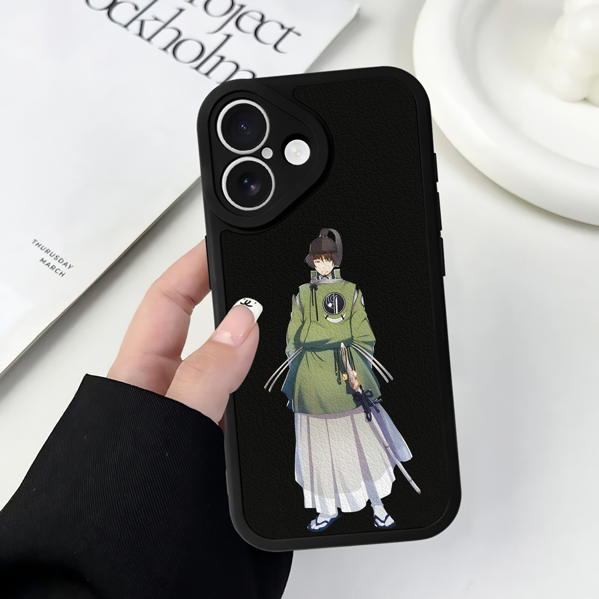 （画像用） 刀剣乱舞 Touken Ranbu 【iPhone 16シリーズ対応】シリコンスマホケース（レザー調） 材質：シリコン